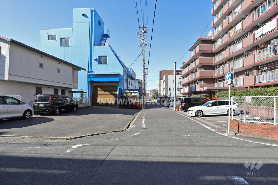 敷地南側の前面道路（東側から）