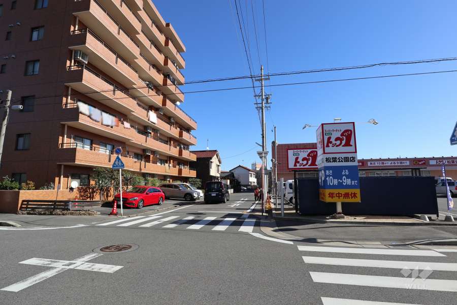 敷地南側の前面道路