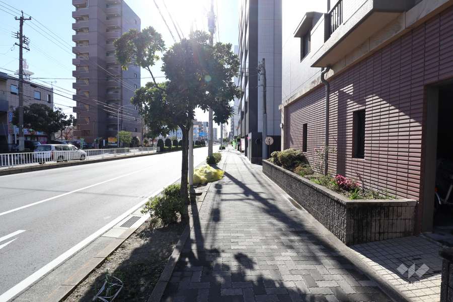 敷地東側の前面道路