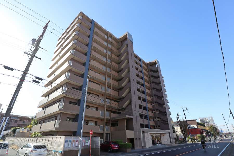 バンベールラフィネ山王の外観（北東側から）