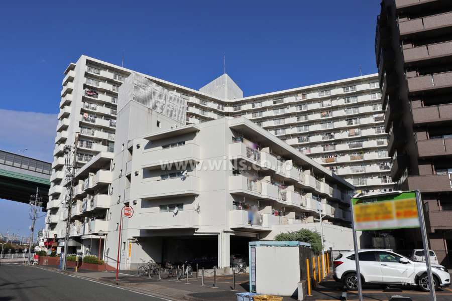 一光ハイツ山王B棟の外観（南側から）