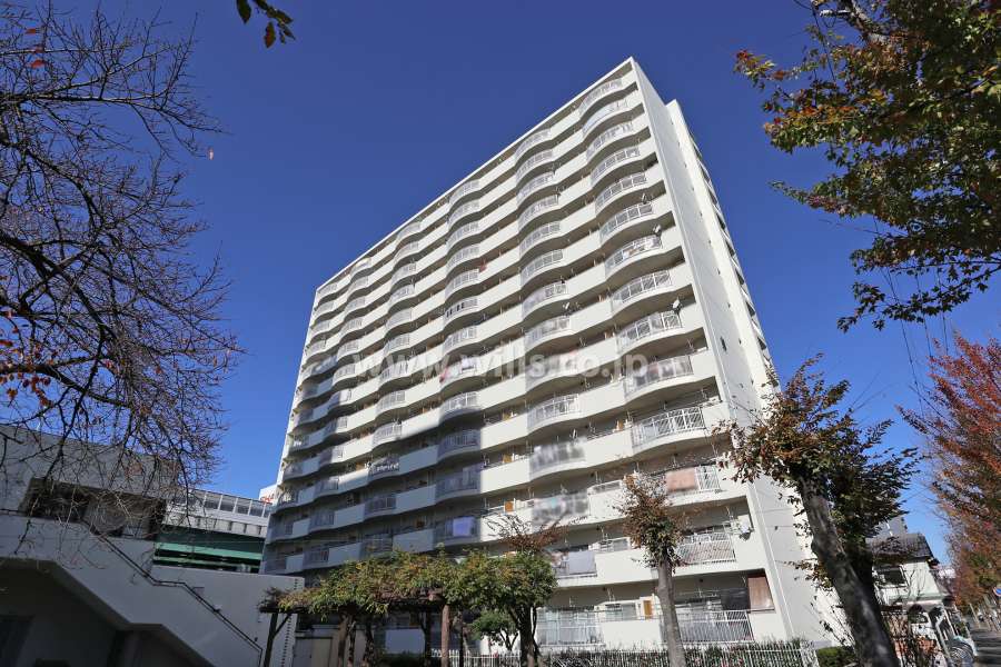 山王住宅N棟の外観（南東側から）