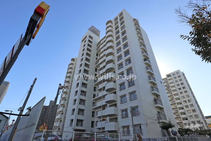 山王住宅N棟の外観（北西側から）