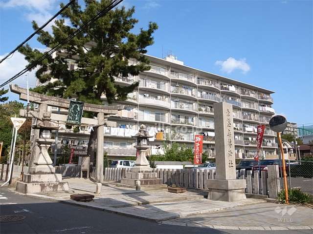 江坂ハイツの外観（南西側から）