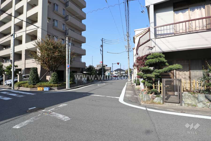 敷地東側の前面道路