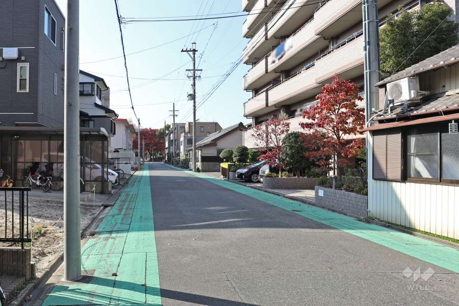 敷地南側の前面道路（東側から）