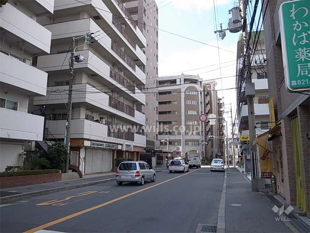 敷地北側の前面道路