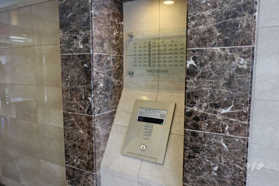 オートロックの操作盤、案内板