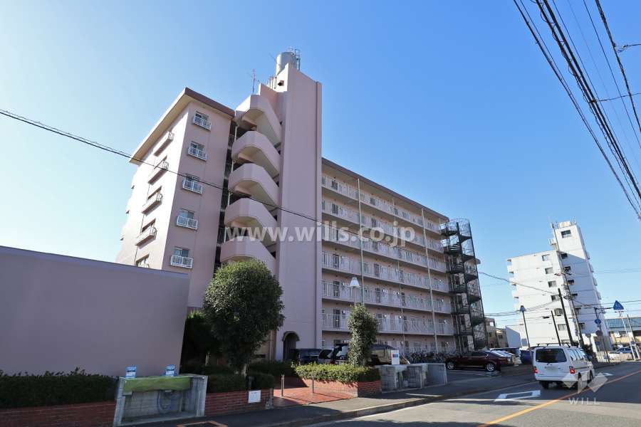 三旺マンション上脇A棟の外観（北東側から）