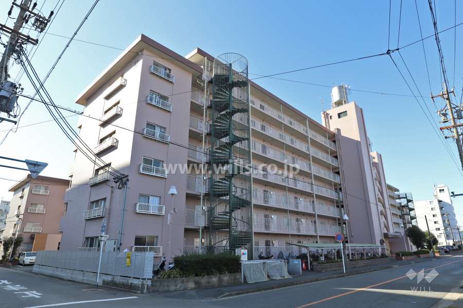 三旺マンション上脇B棟の外観（北側から）