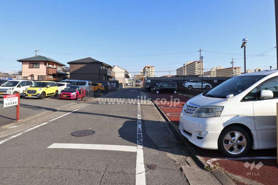 敷地北側の前面道路（西側から）