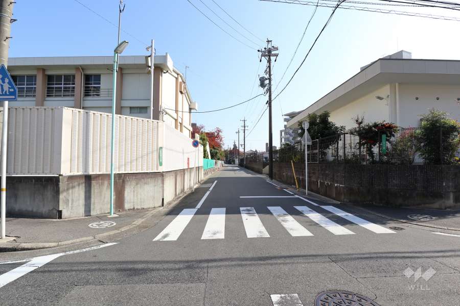 敷地北側の前面道路