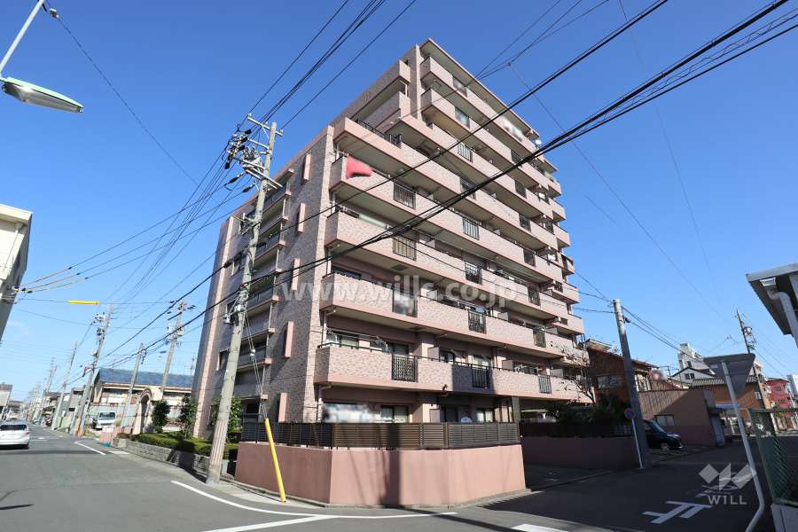 宝マンション八熊通の外観（南西側から）