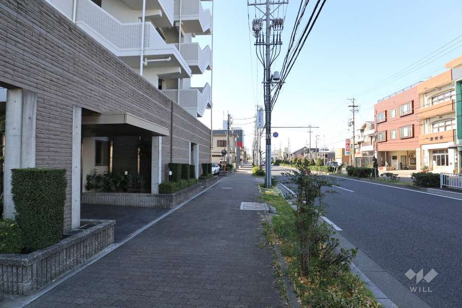 敷地北側の前面道路