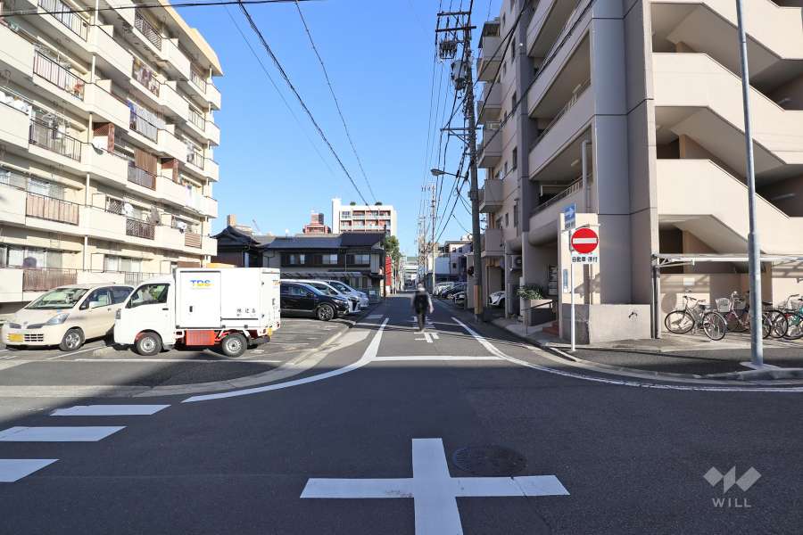 敷地北側の前面道路