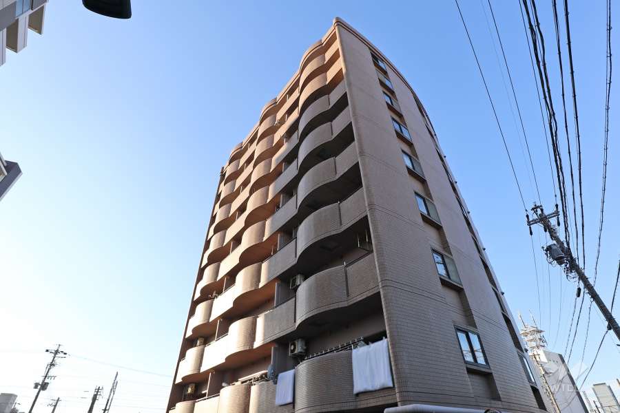 レインボー山王の外観（南東側から）