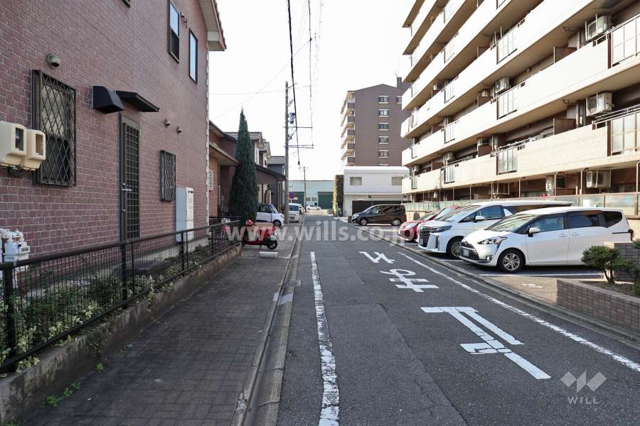 敷地南側の前面道路（東側から）