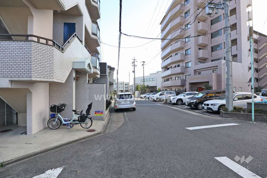 敷地東側の前面道路