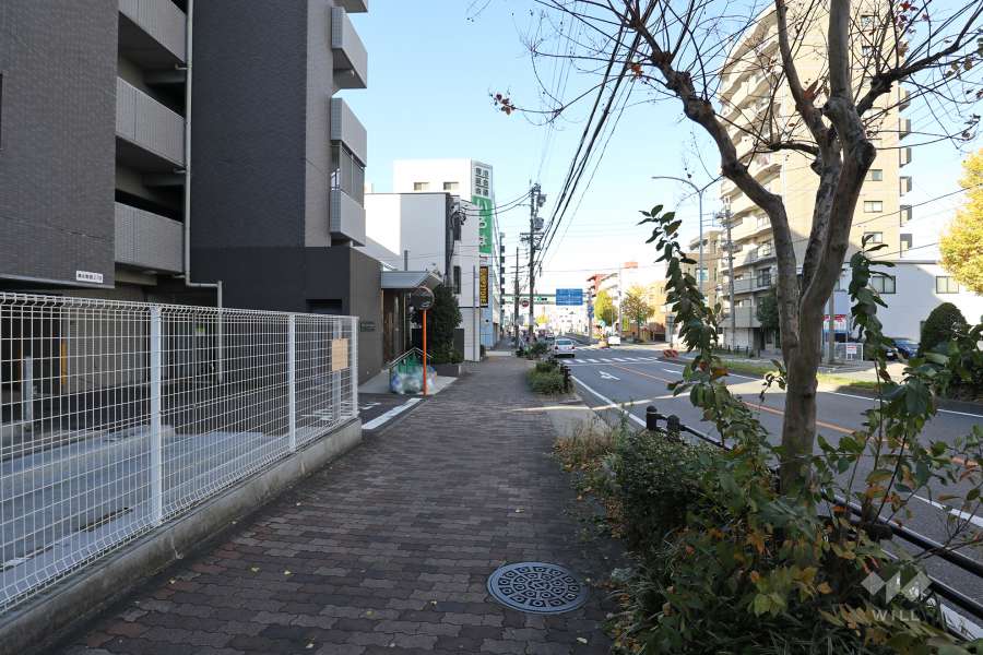 敷地北側の前面道路