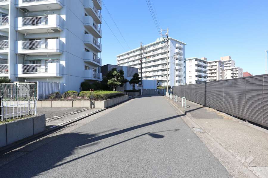敷地東側の前面道路