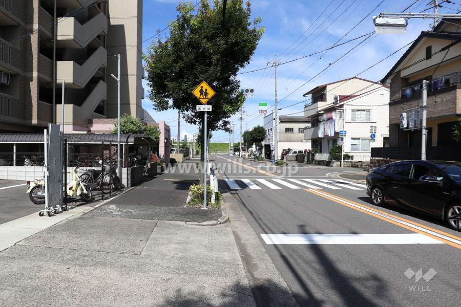敷地北側の前面道路（東側から）