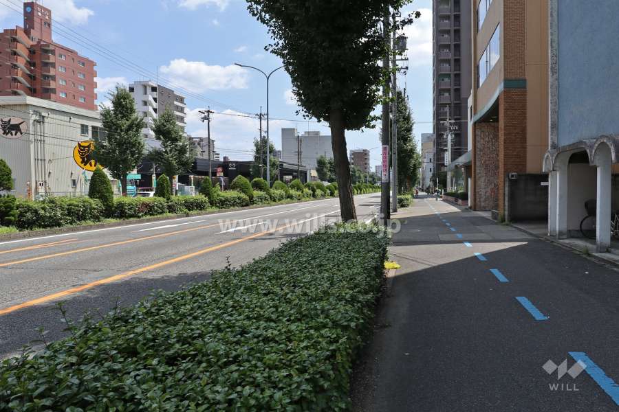 敷地東側の前面道路（名古屋環状線）