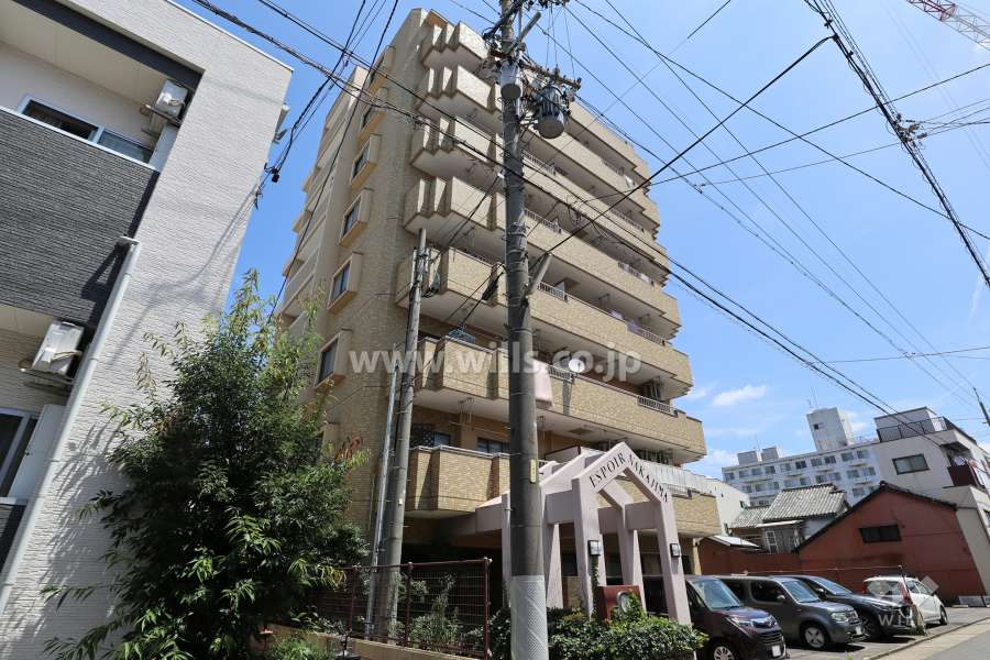 エスポア中島の外観（南西側から）