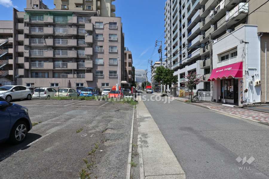 敷地南側の前面道路(東側から)