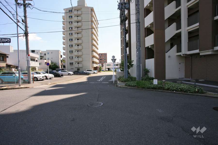 敷地北側の前面道路