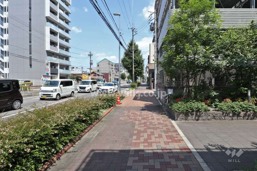 敷地北側の前面道路（県道200号）