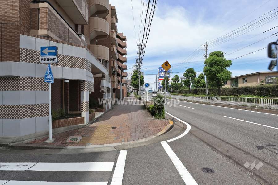 敷地北側の前面道路（東側から）