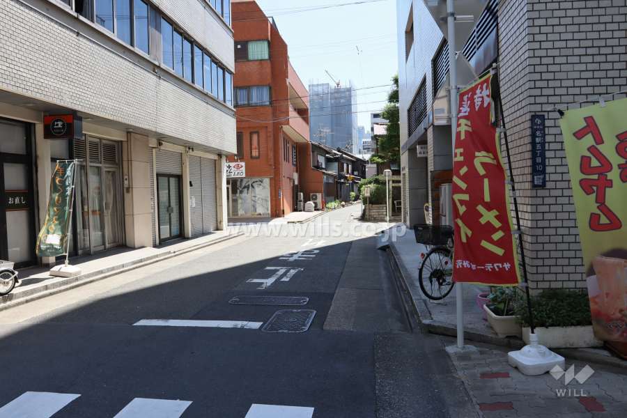 敷地南側の前面道路