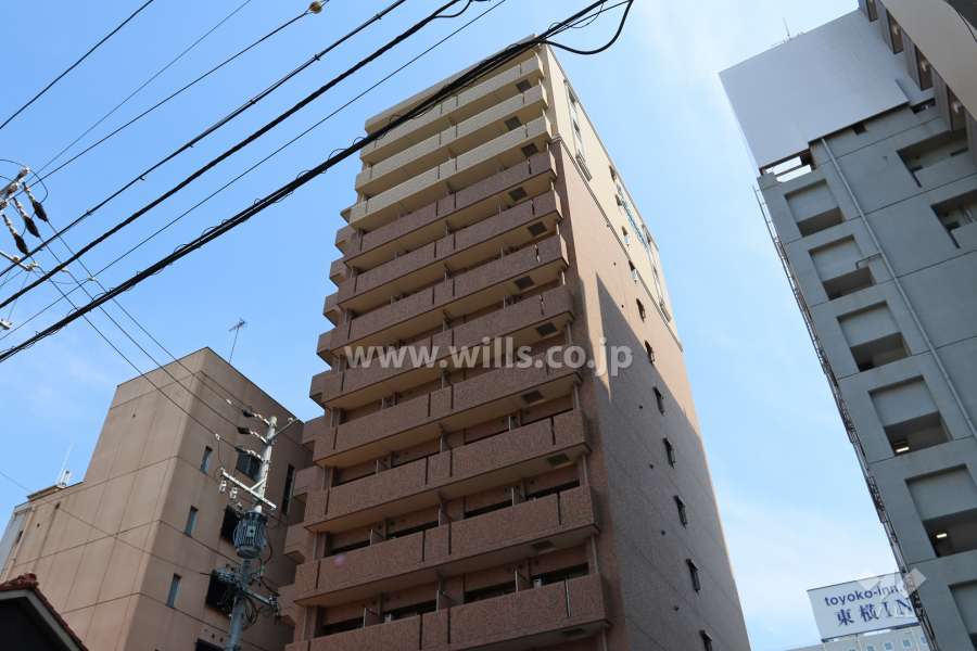 プレサンス名古屋STATIONアブソリュートの外観（北西側から）
