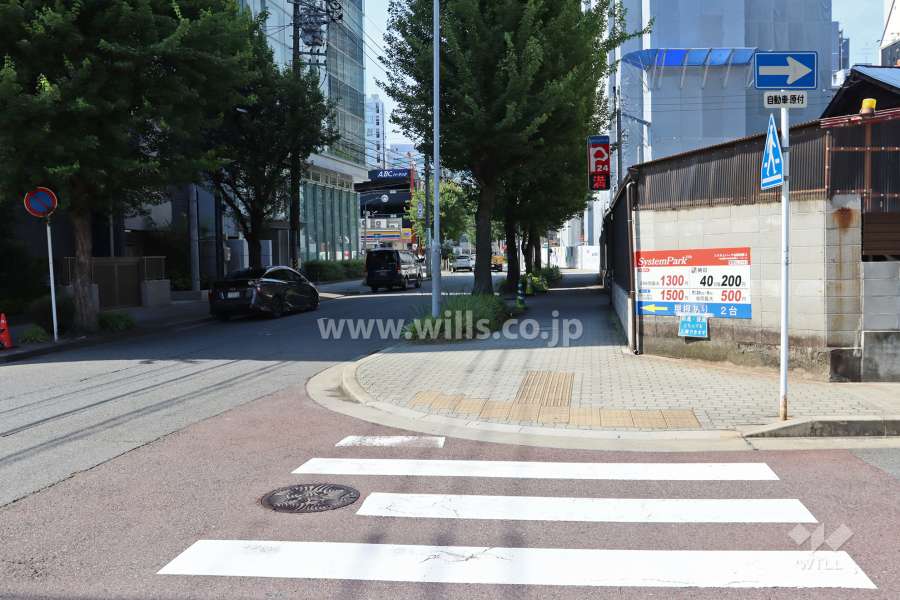 敷地東側の前面道路