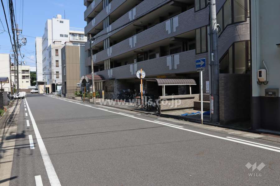 敷地北側の前面道路