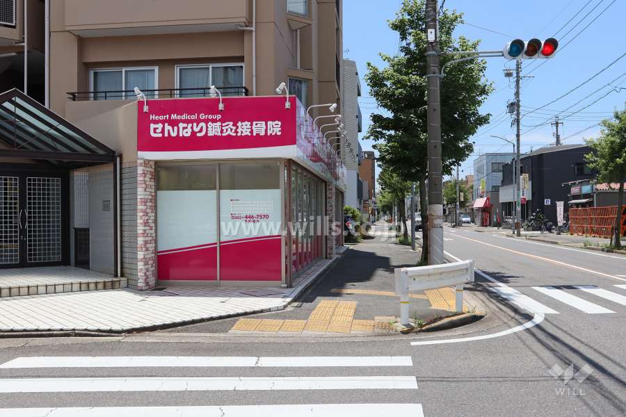 敷地西側の前面道路