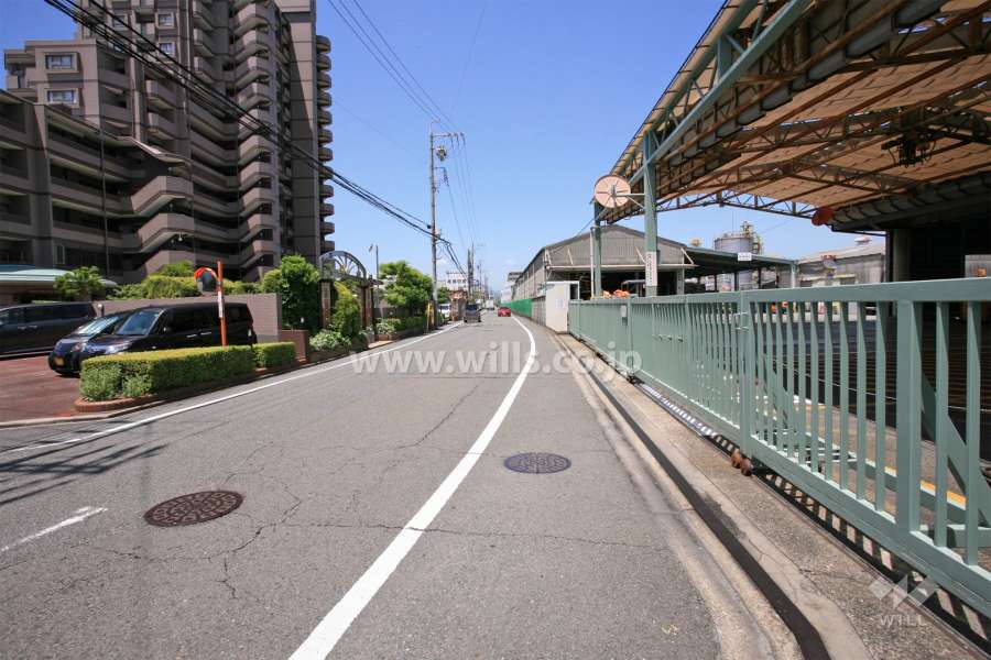 敷地北側の前面道路
