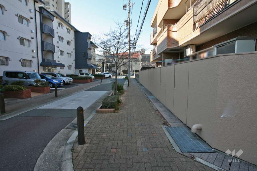 敷地南側の前面道路（東側から）