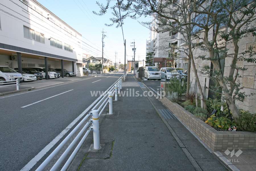 敷地北側前面道路（西側から）