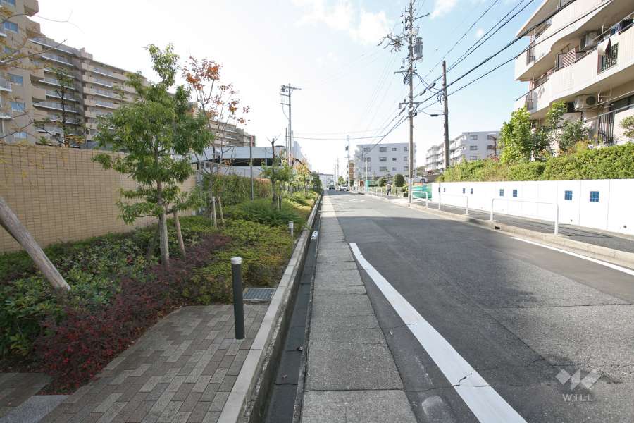 敷地北側の前面道路