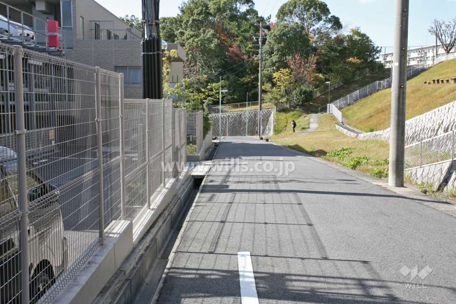 敷地北側の前面道路(東側から)