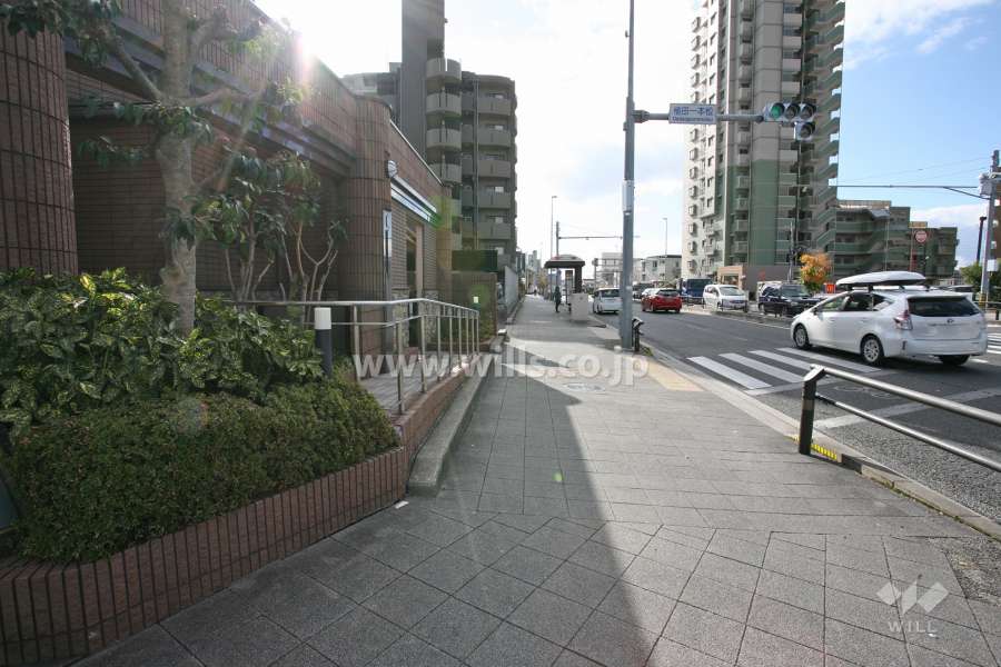敷地西側の前面道路