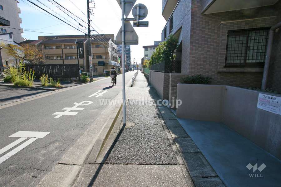 敷地東側の前面道路