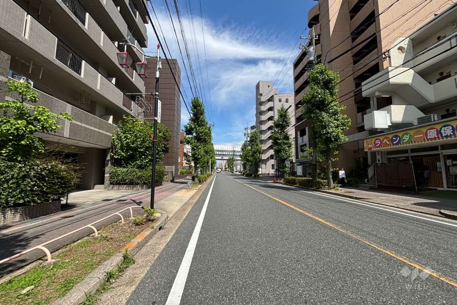 敷地南側の前面道路
