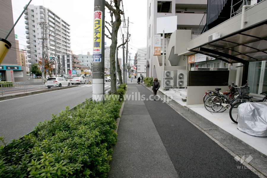 敷地北東側の前面道路