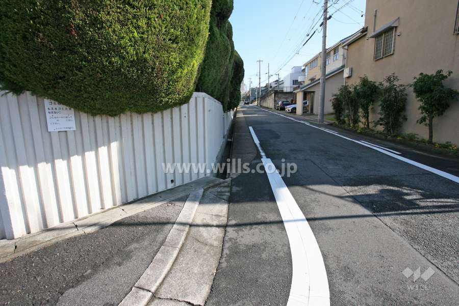 敷地南側の前面道路