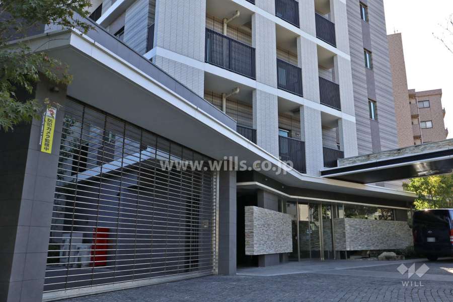 駐車場入り口（リングシャッター付き)