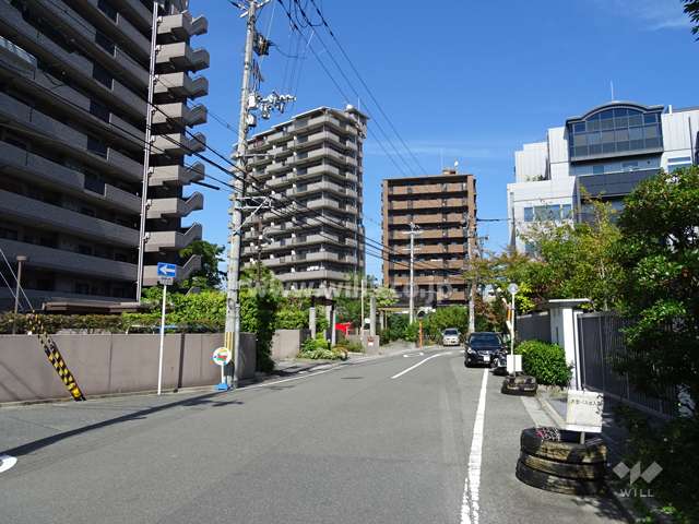 敷地東側の前面道路