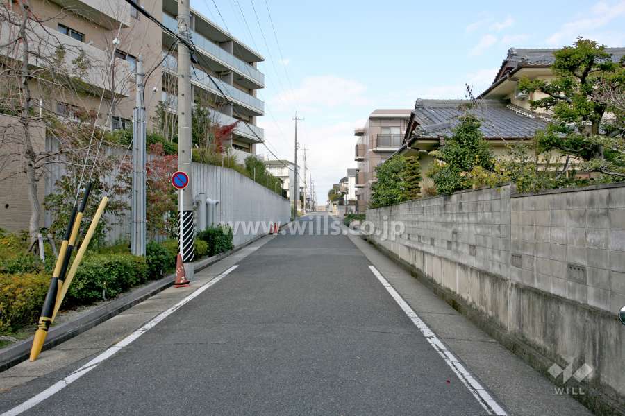 敷地東側の前面道路