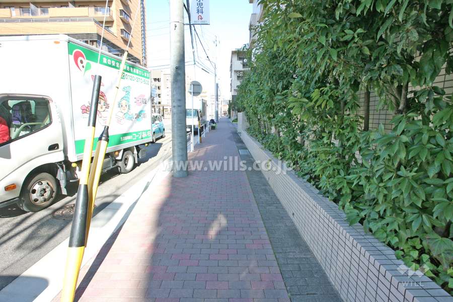敷地西側前面道路